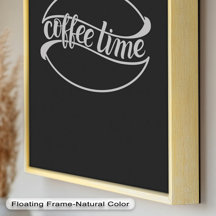 Modern Coffee Time Typography – Minimalist Oil Painting