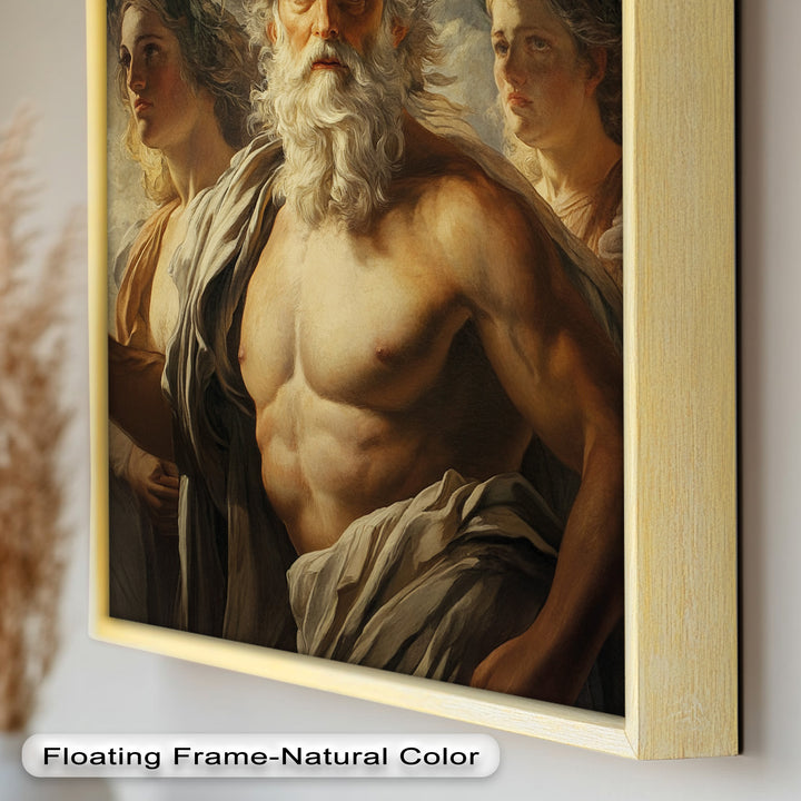 Zeus zwischen den Wolken - Mythologie Ölgemälde