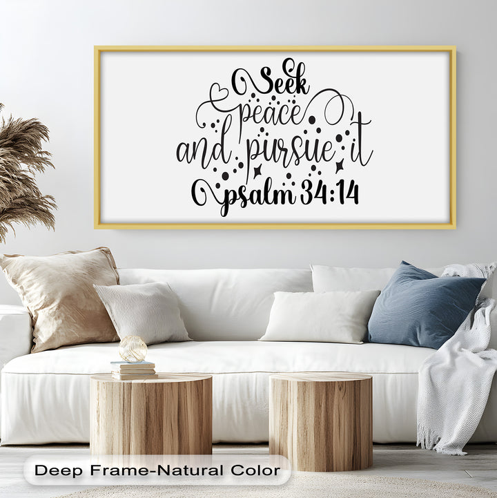 Seek Peace and Pursue It – Psalm 34:14 Christian Bible Oil Painting