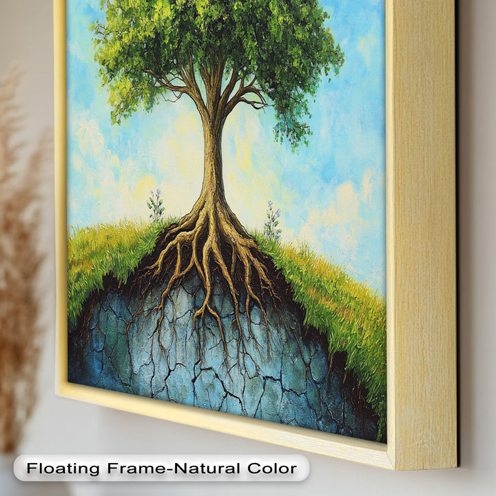Firmly Planted – Tree of Faith with Roots Oil Painting