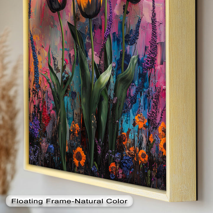 Colorful Tulip Garden - Flower Oil Painting