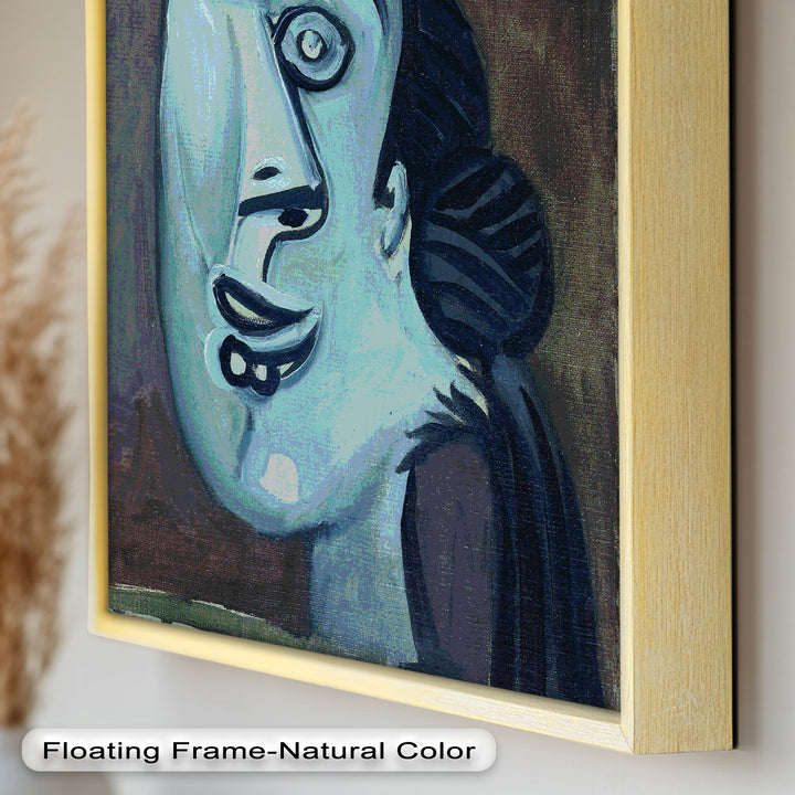 Twilight Reflections – Blue Cubist Woman Picasso Oil Painting