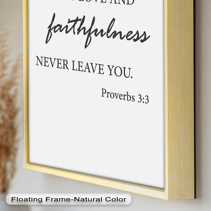 Let Love and Faithfulness – Bible Verse Oil Painting