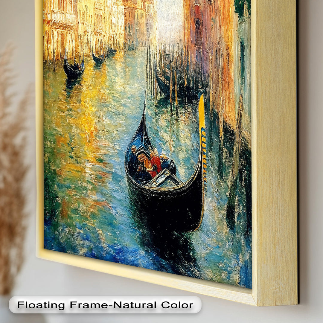 Venice Gondola Scene - Impressionist Oil Painting