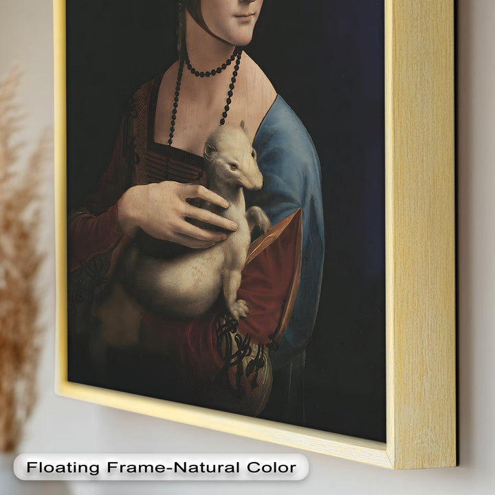 Dame mit Hermelin – Renaissance Portrait Historisches Ölgemälde