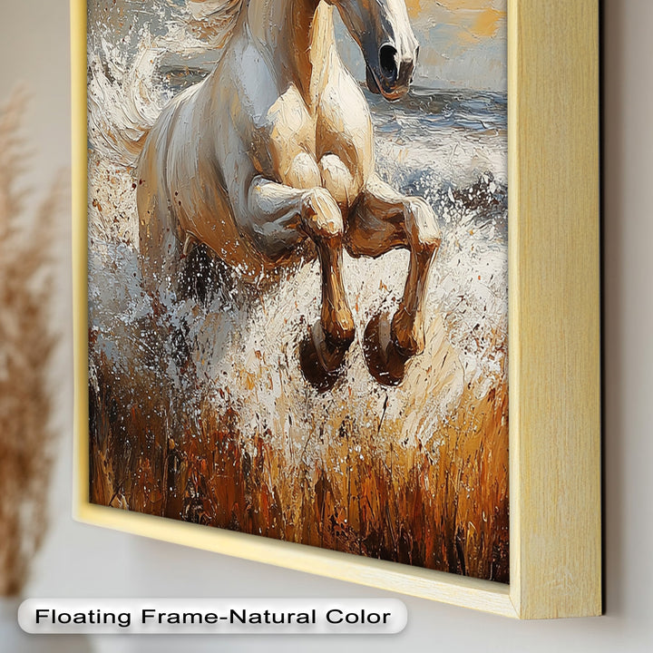Spirit of the Wind – White Horse Oil Painting