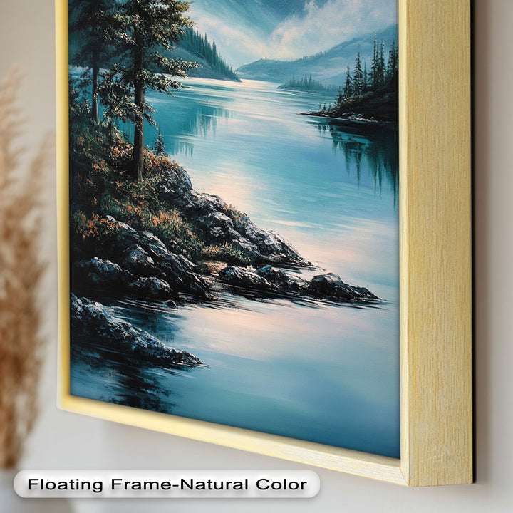Natur Wandkunst - Ölgemälde Bergseelandschaft