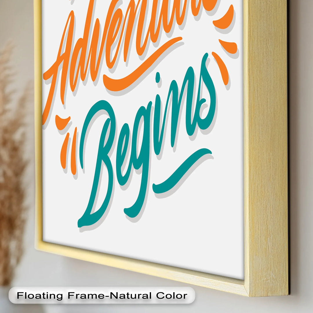 And So the Adventure Begins – Colorful Motivational Oil Painting - MyPhotoStation