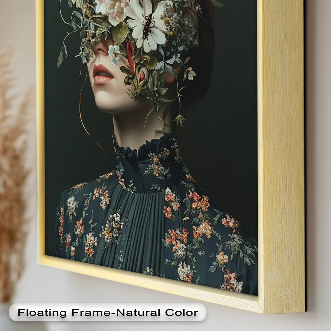 Floral Reverie – Surreal Botanical Portrait Oil Painting - MyPhotoStation