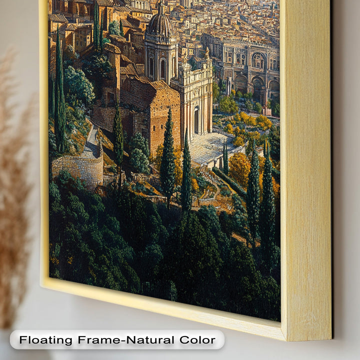 Sunlit Heights of Rome – Classical Cityscape Renaissance Oil Painting