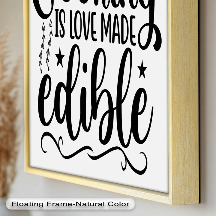 Cooking Is Love Made Edible – Framed Oil Painting - MyPhotoStation