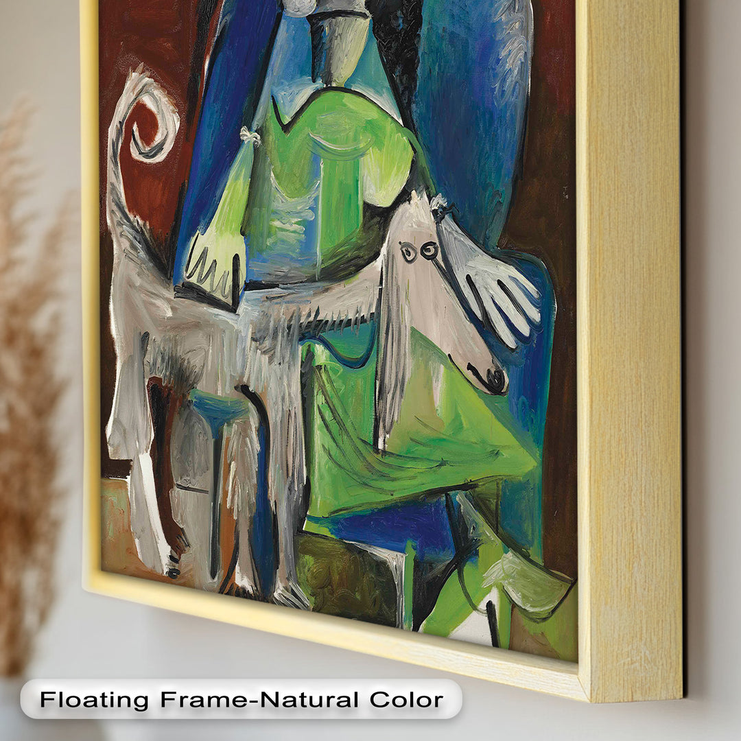 Woman with Afghan Hound – Picasso Oil Painting