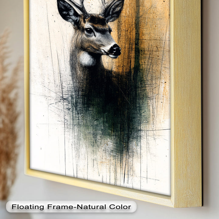 Majestic Deer Portrait - Animal Oil Painting
