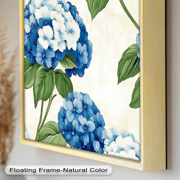 Blue and White Blooming - Flower Oil Painting