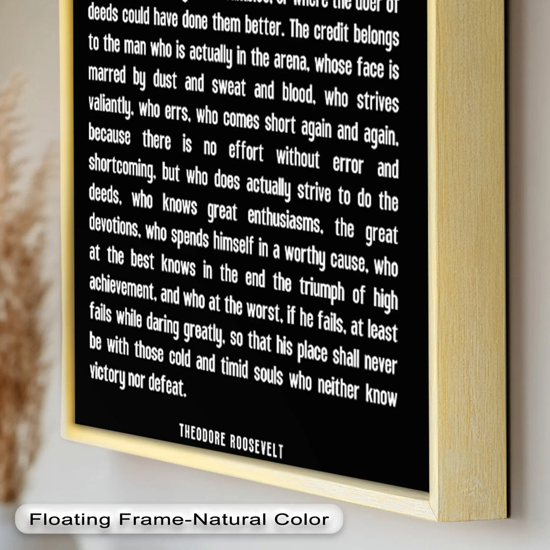 The Man in the Arena – Typography Oil Painting - MyPhotoStation