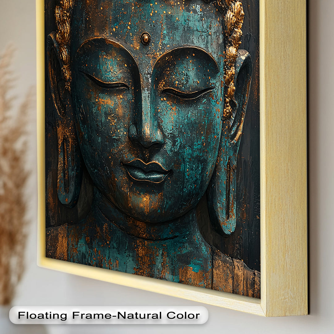 Buddha Portrait Wall Art – Religious Oil Painting