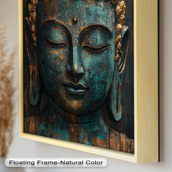 Buddha Portrait Wall Art – Religious Oil Painting
