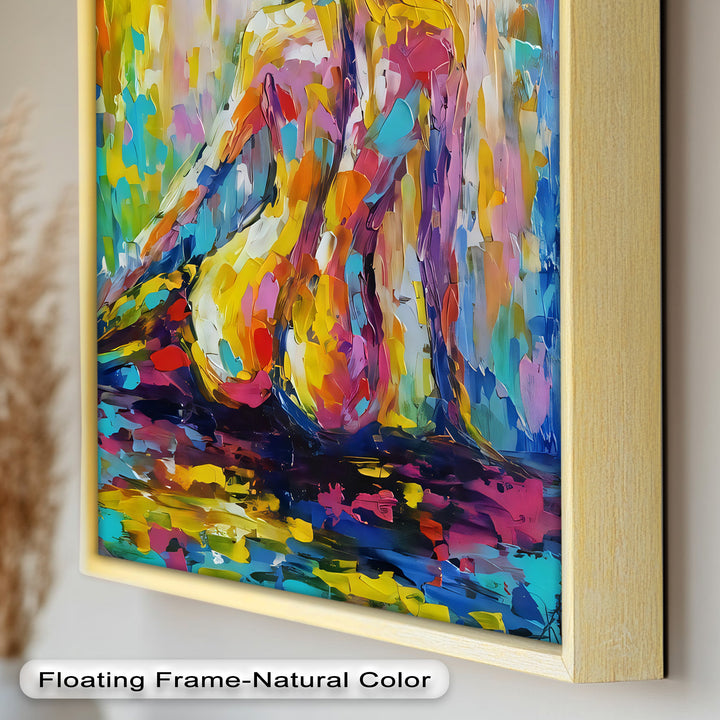 Radiant Reverie – Colorful Nude Impressionist Oil Painting