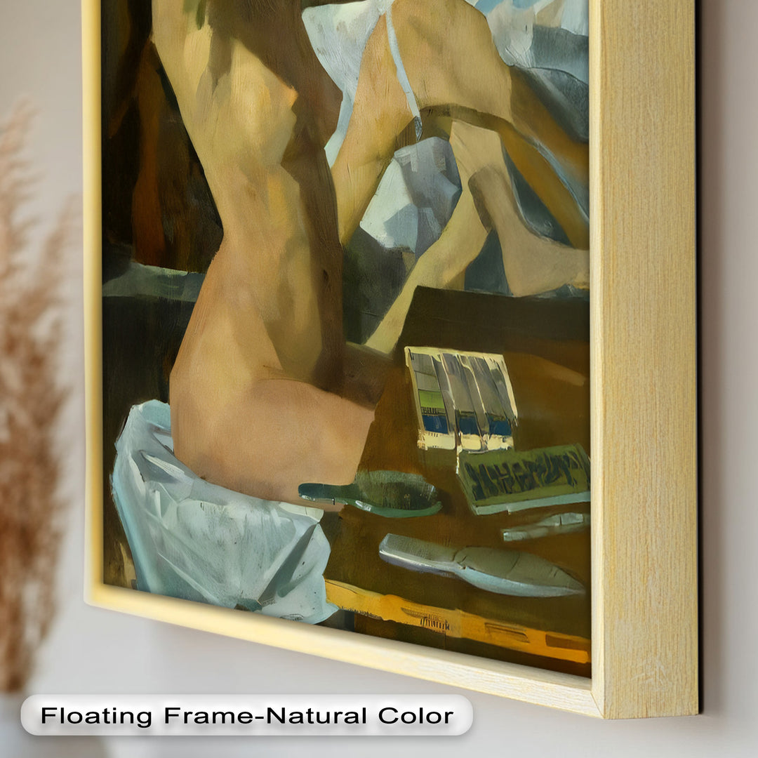 Muted Reverie – Figurative Nude Oil Painting in Earth Tones