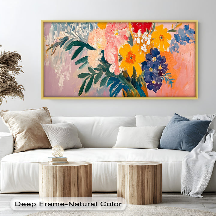 Boho Bloom – Fauvistisches Blumenölgemälde