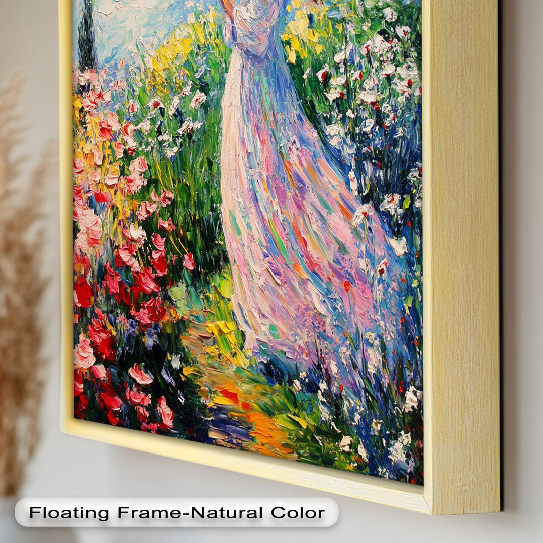 Woman in Floral Crown - Impressionist Oil Painting