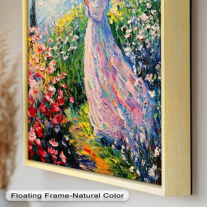 Woman in Floral Crown - Impressionist Oil Painting