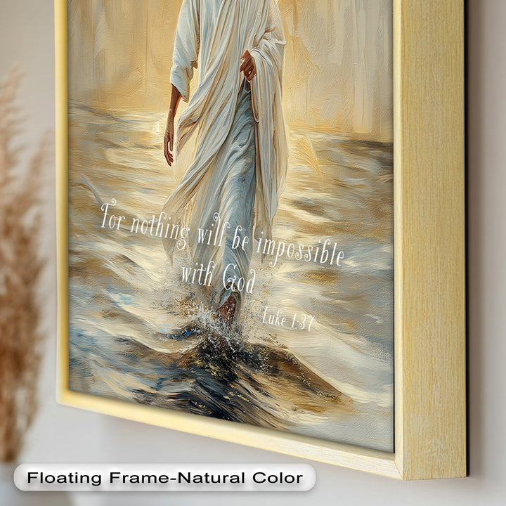 Luke 1:37 – Nothing Is Impossible Bible Verse Oil Painting