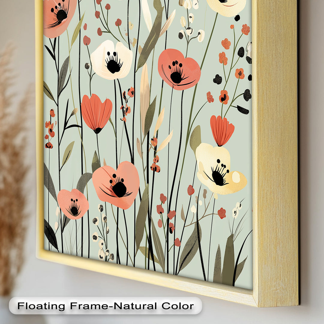 Wild Meadow Whispers – Boho Blumen Ölgemälde