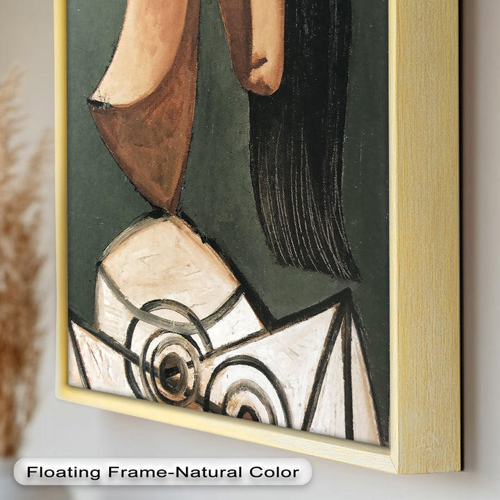Serene Abstraction – Cubist Female Portrait Oil Painting