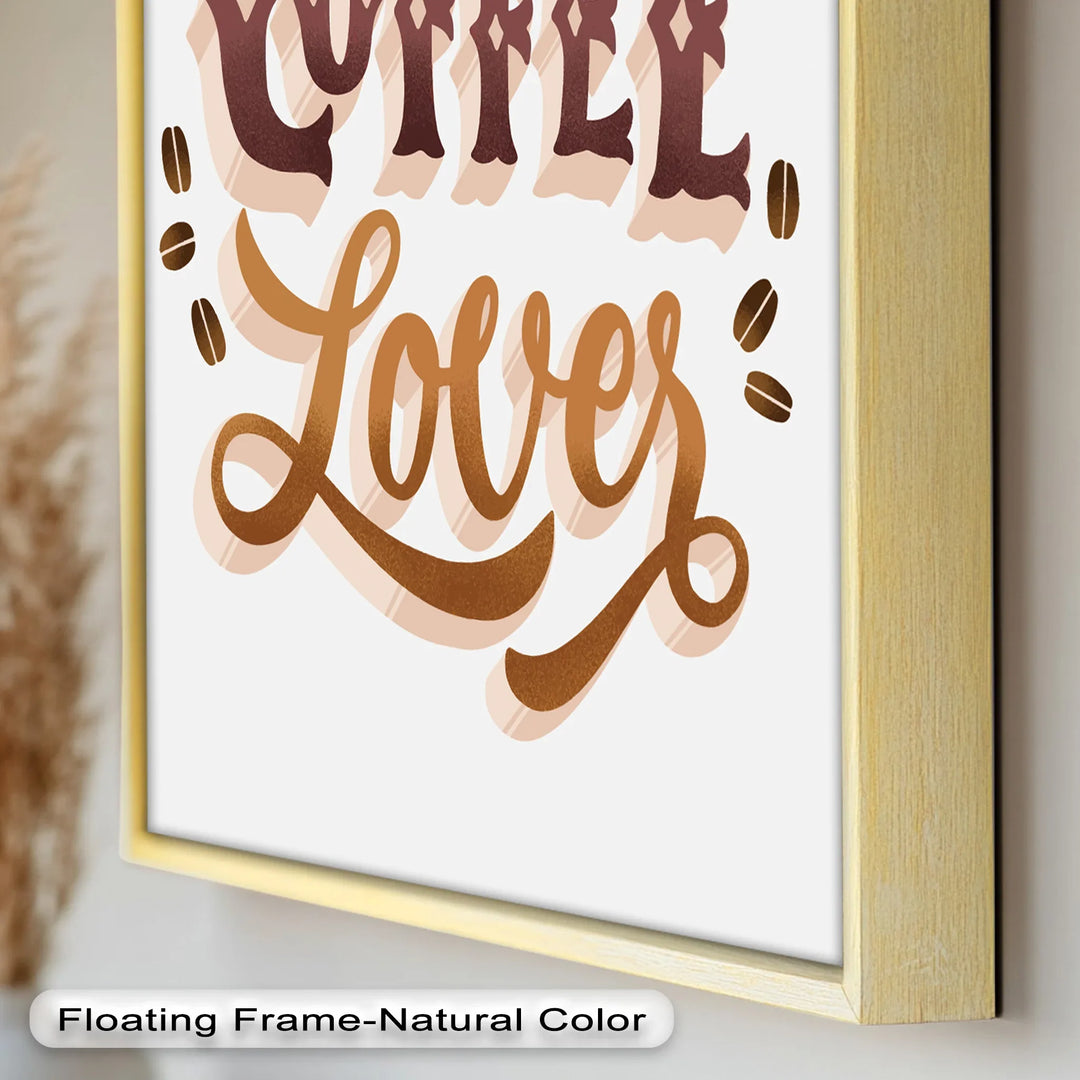 Coffee Lover Typography Art – Coffee Day Oil Painting - MyPhotoStation