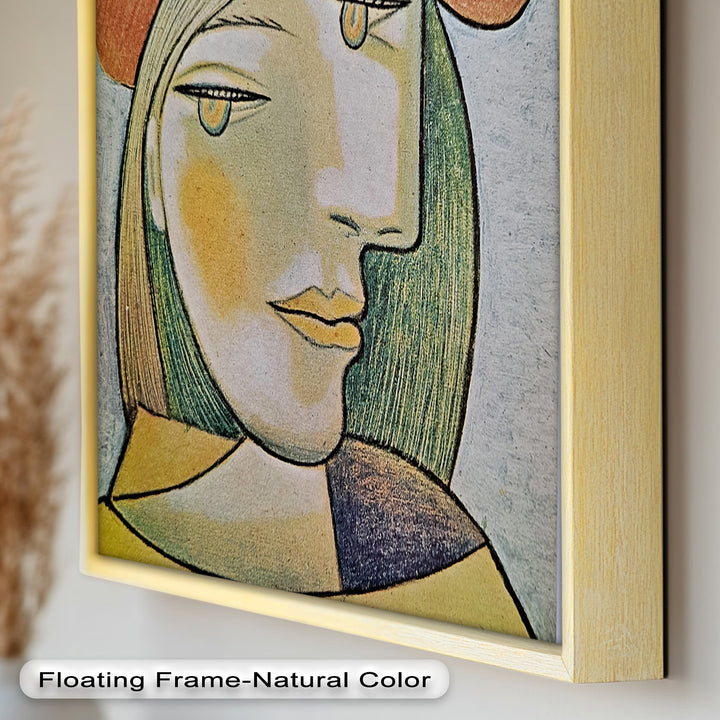 Soft Gaze of Solitude – Abstract Female Portrait Picasso Oil Painting