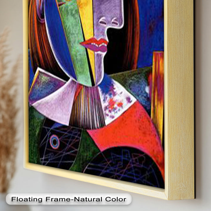 Vibrant Woman with a Flower Hat – Picasso Oil Painting