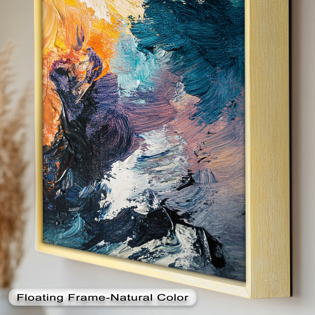 Tempest Awakening – Abstraktes Ölgemälde mit kräftiger Textur
