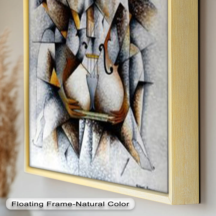 Cubist Harmony – Abstract Nude with Violin Motif Picasso Oil Painting