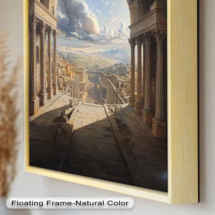 Celestial Archway over an Ancient Metropolis – Renaissance Oil Painting