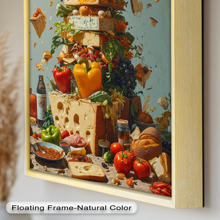 Cheese Tower Symphony – Explosives Gourmet-Fantasy-Food-Gemälde