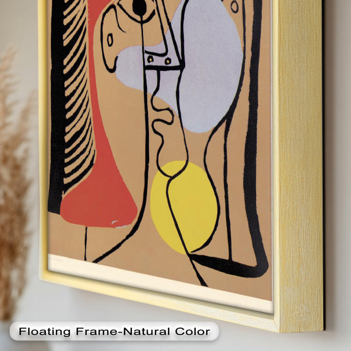 Fragmented Gaze – Minimalist Cubist Portrait Picasso Oil Painting