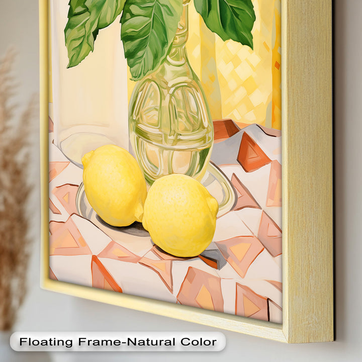 Lemon & Green Leaf Decor - Still Life Oil Painting