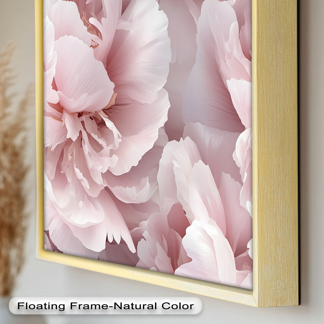 Blushing Petal Bloom – Soft Pink Peony Flower Oil Painting