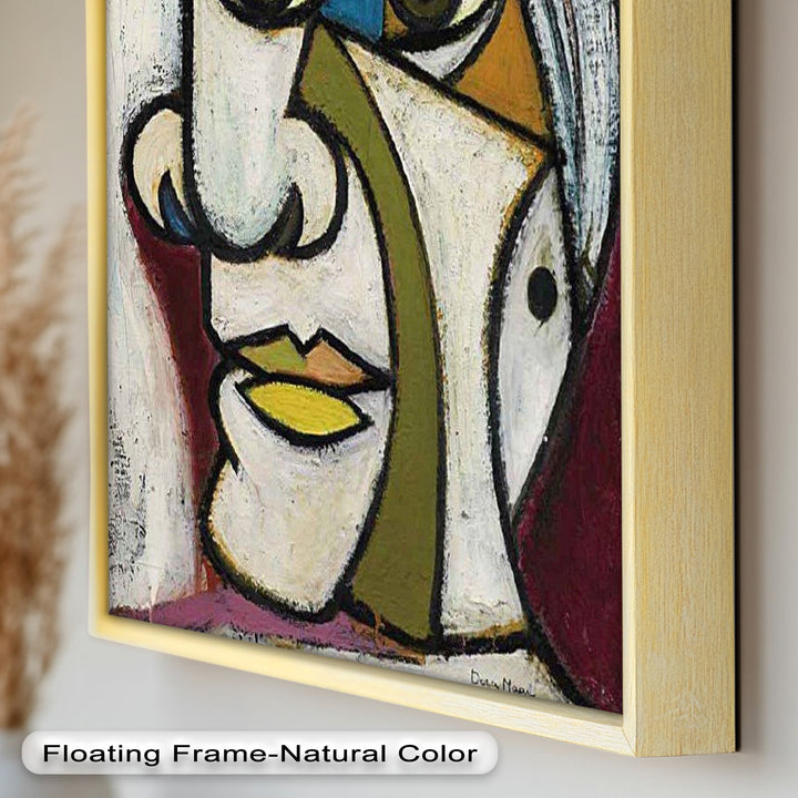 Bold Gaze – Geometric Abstract Portrait Picasso Oil Painting