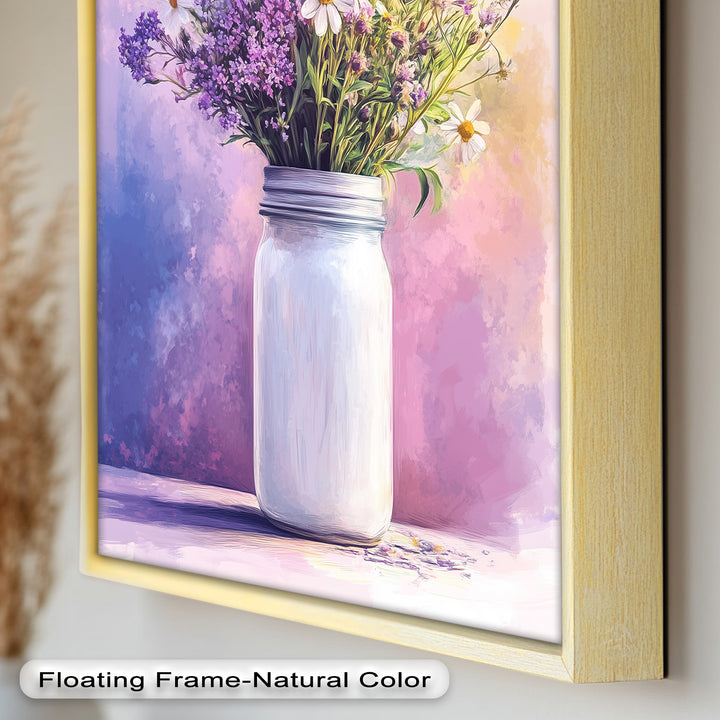 Wildflower Harmony – Sanftes Pastellblumen-Ölgemälde