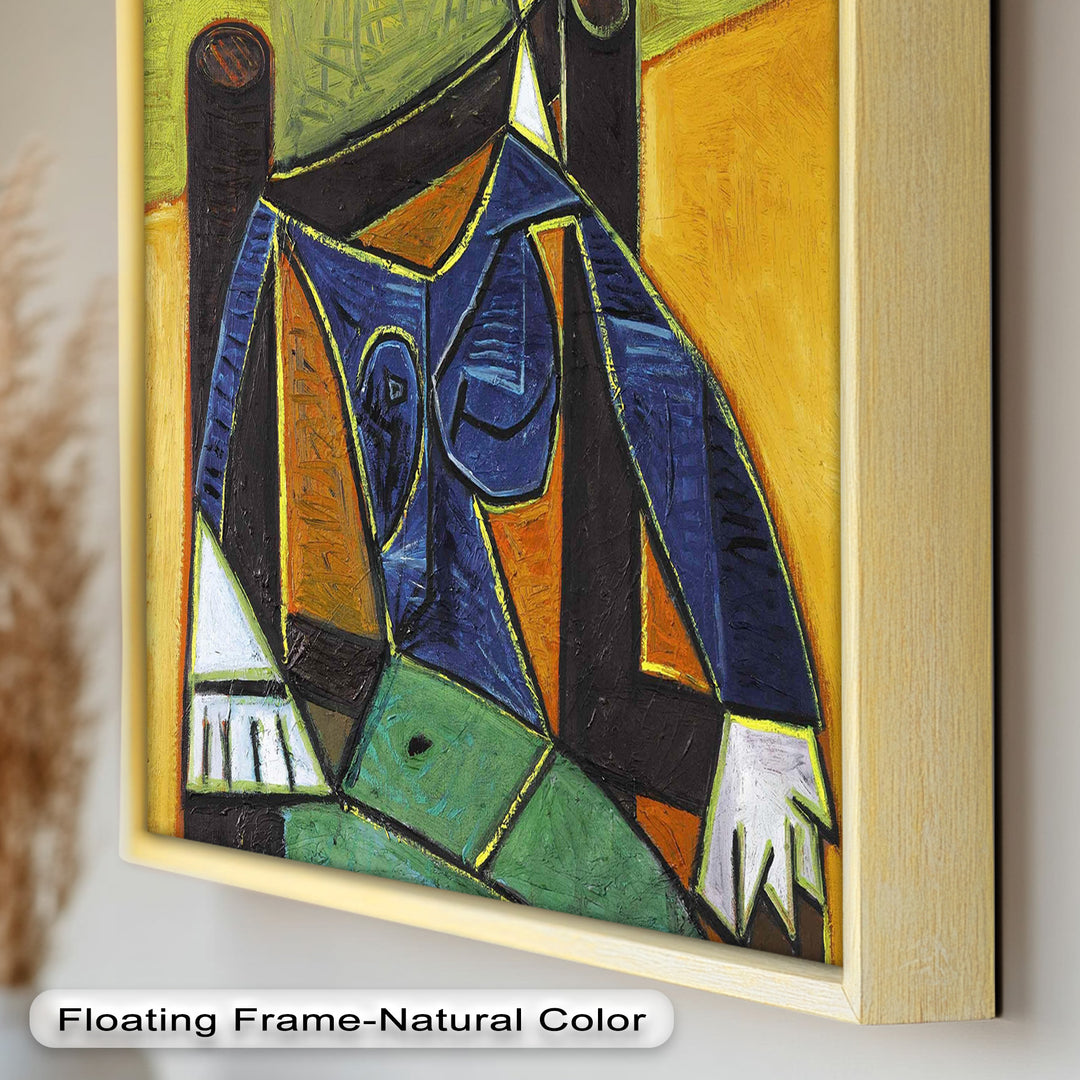 Woman in a Spiral Hat – Picasso-Style Cubist Oil Painting