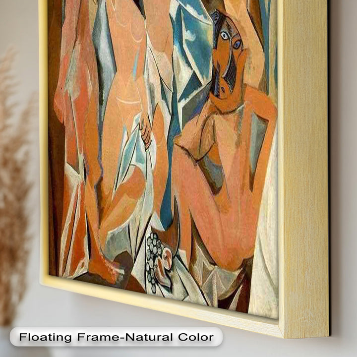 Echoes of Les Demoiselles – Picasso-Inspired Cubist Nude Figures Oil Painting