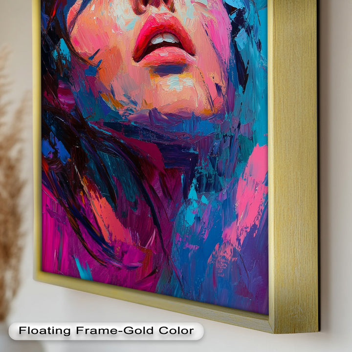Ecstasy in Color – Vibrant Expressionist Portrait Oil Painting