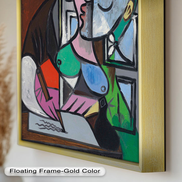 Dreaming Scribe – Woman Writing by the Window Picasso Oil Painting