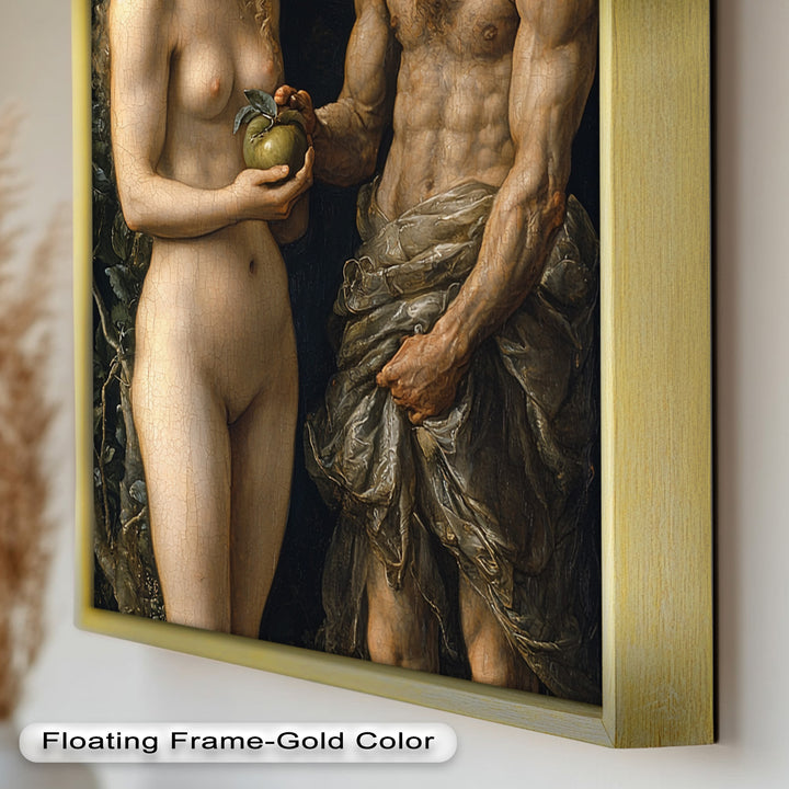 First Temptation – Adam and Eve Renaissance Oil Painting