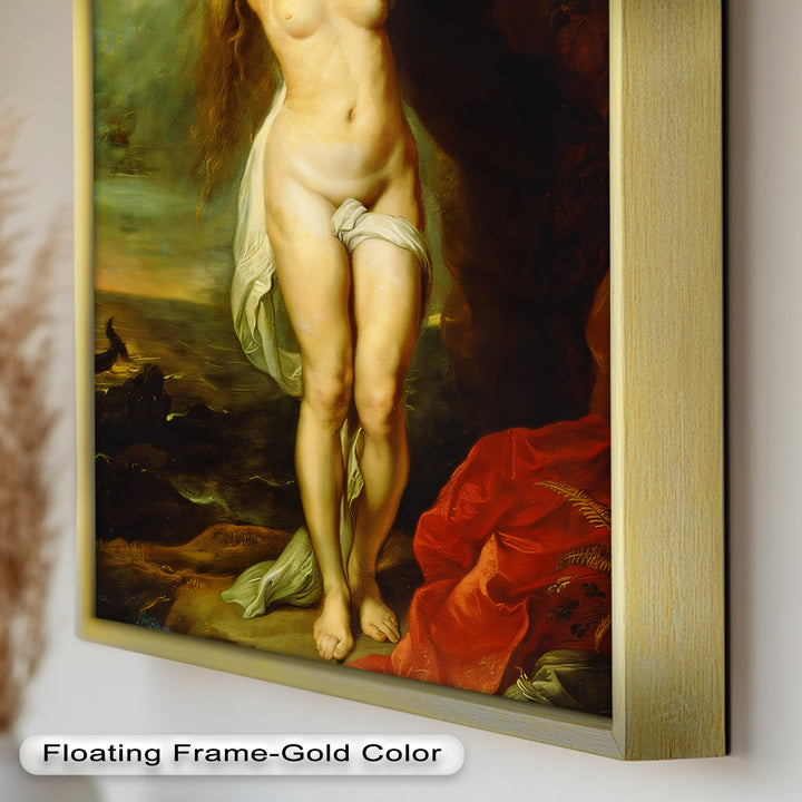 Andromeda Bound – Mythological Renaissance Nude Oil Painting