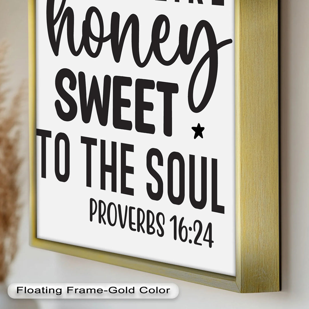 Kind Words Like Honey – Proverbs 16:24 Oil Painting - MyPhotoStation