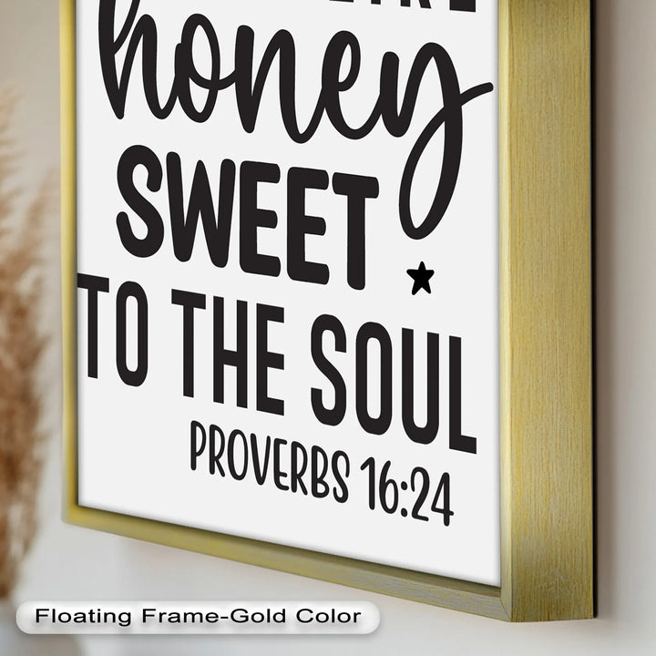 Kind Words Like Honey – Proverbs 16:24 Oil Painting - MyPhotoStation