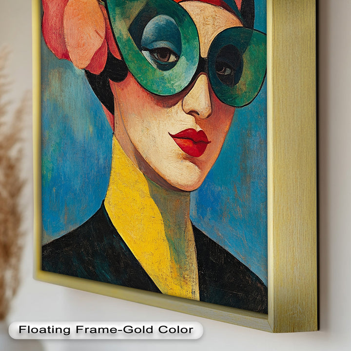Retro Elegance Oil Painting – Fauvism Woman